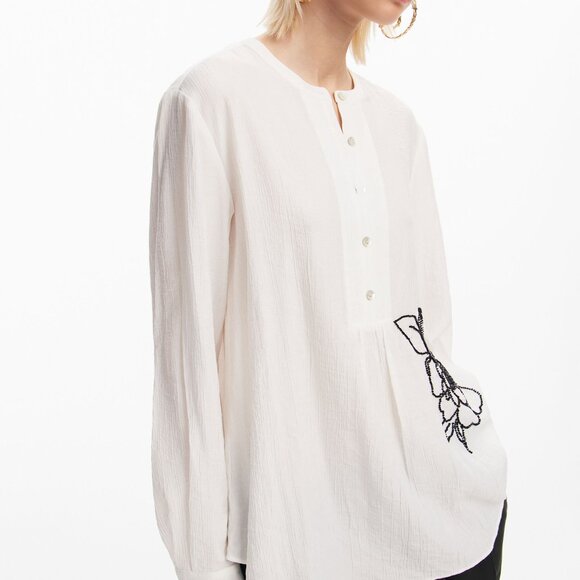 Desigual Embroidered Flower Blouse - Picture 4 of 16